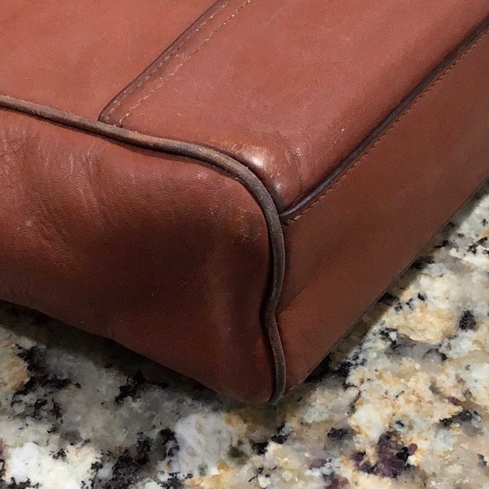 Coach Legacy Leather Tanner Crossbody Tote Handbag Cognac - Picture 10 of 16